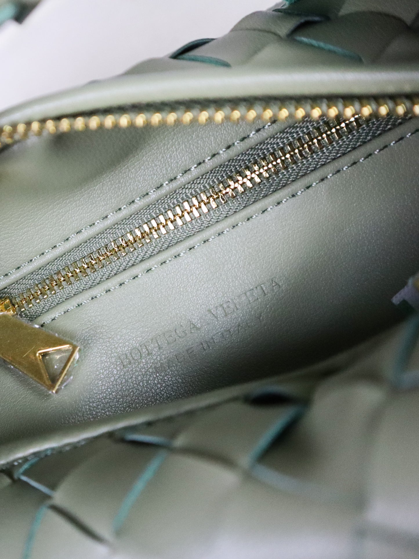 BOTTEGA VENETA Borsa Mini Jodie in pelle verde