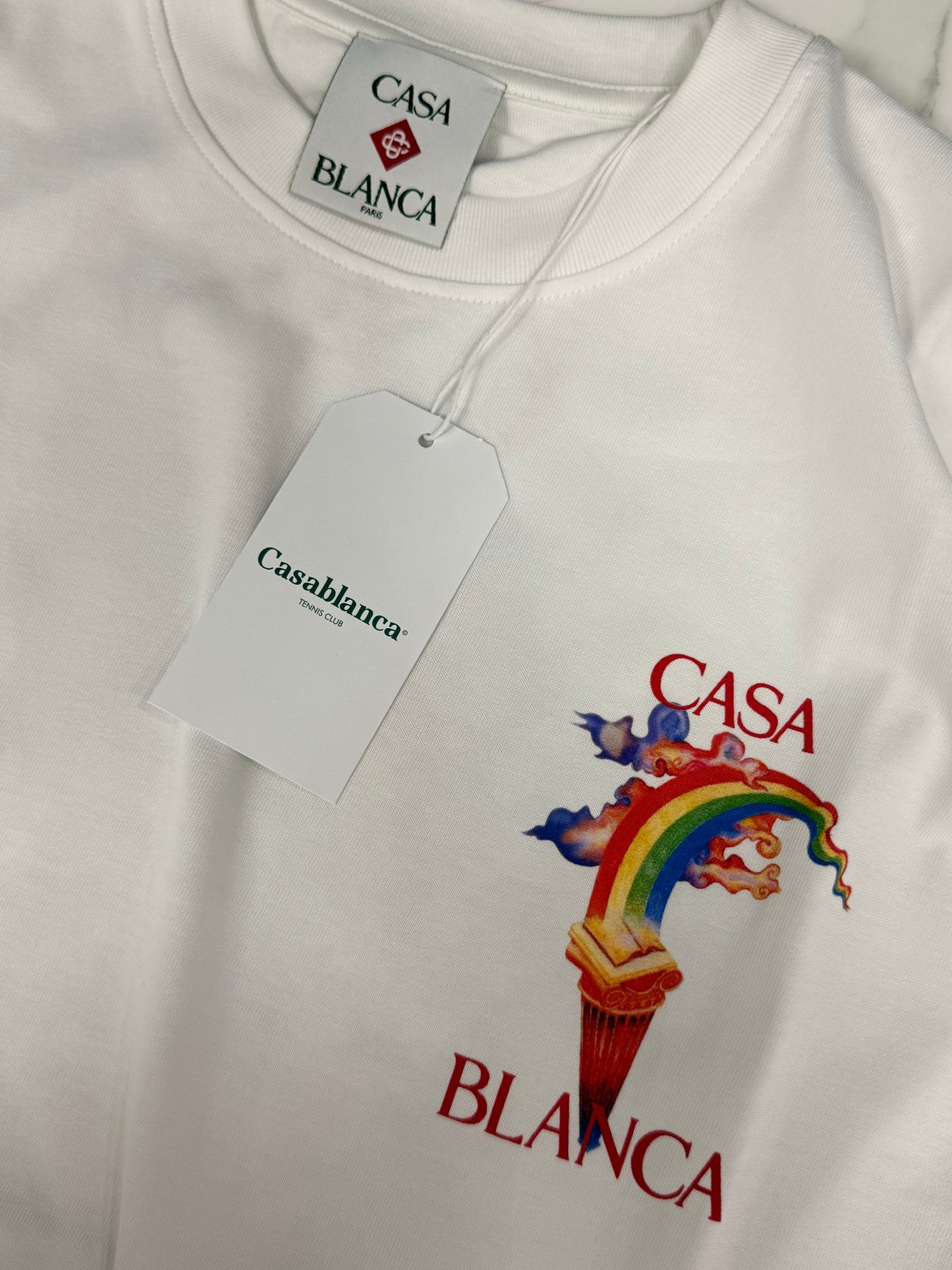 CASABLANCA T-Shirt Rainbow Graphic