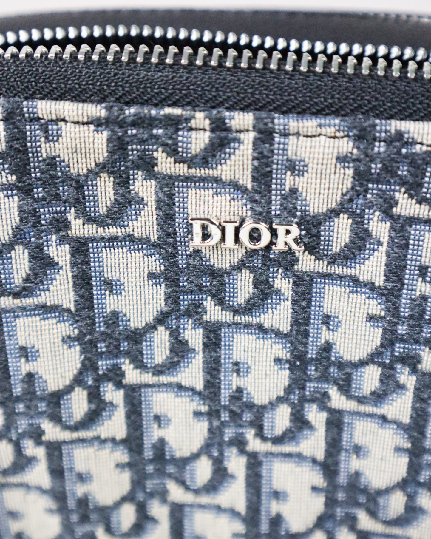 DIOR Borsa a tracolla Safari Jacquard Dior Oblique beige e blu