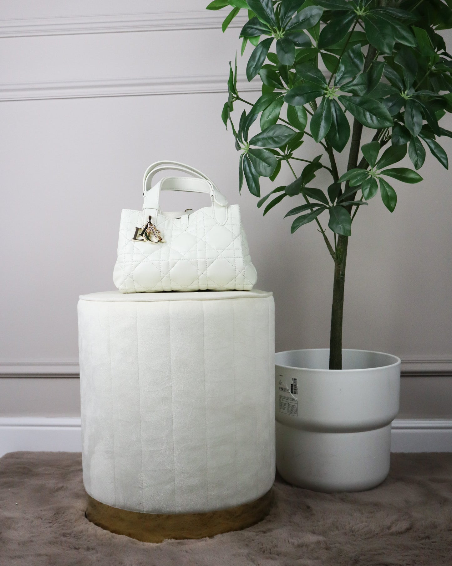 DIOR Borsa media Dior Toujours bianca