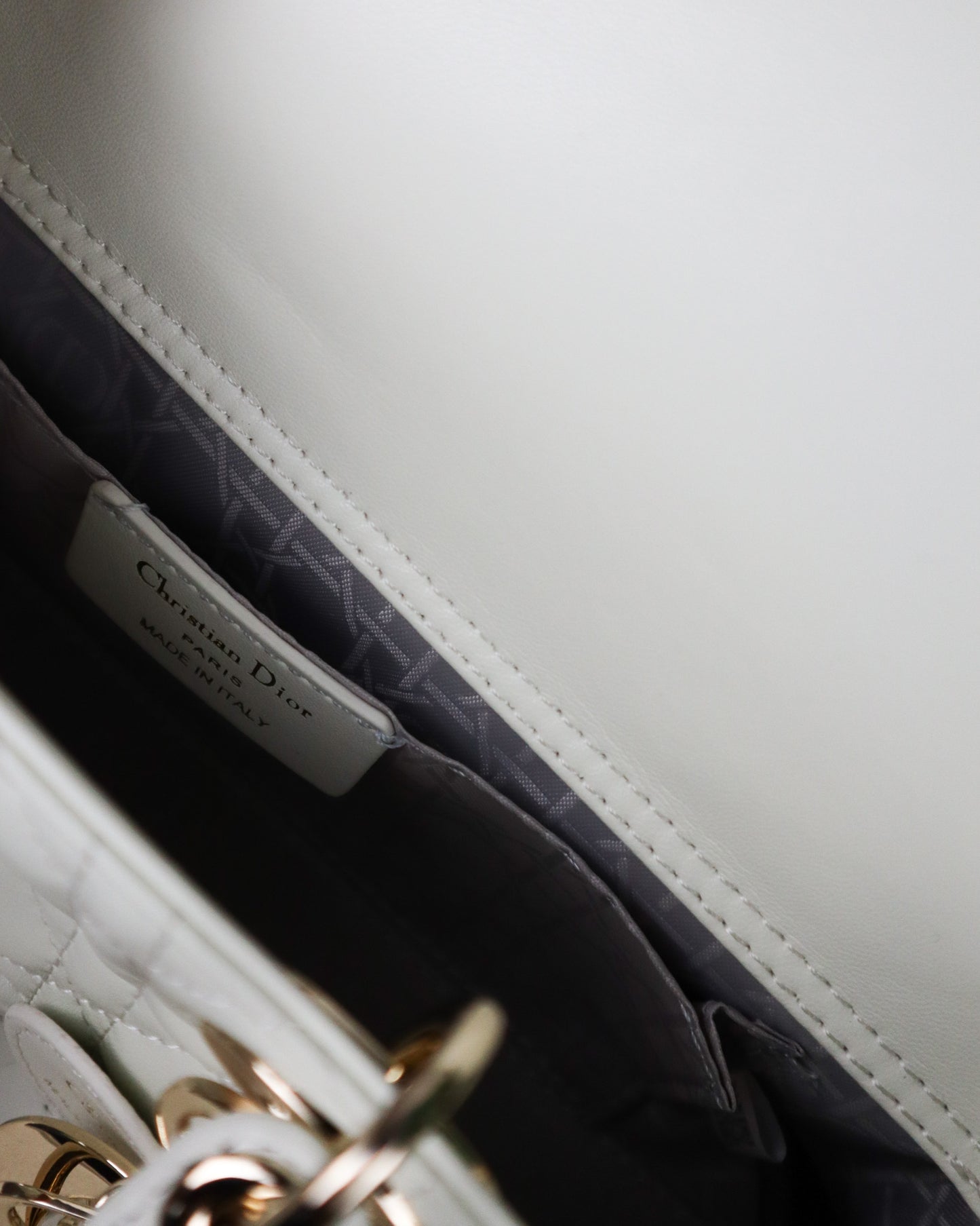 DIOR Borsa piccola Lady D-Joy bianca