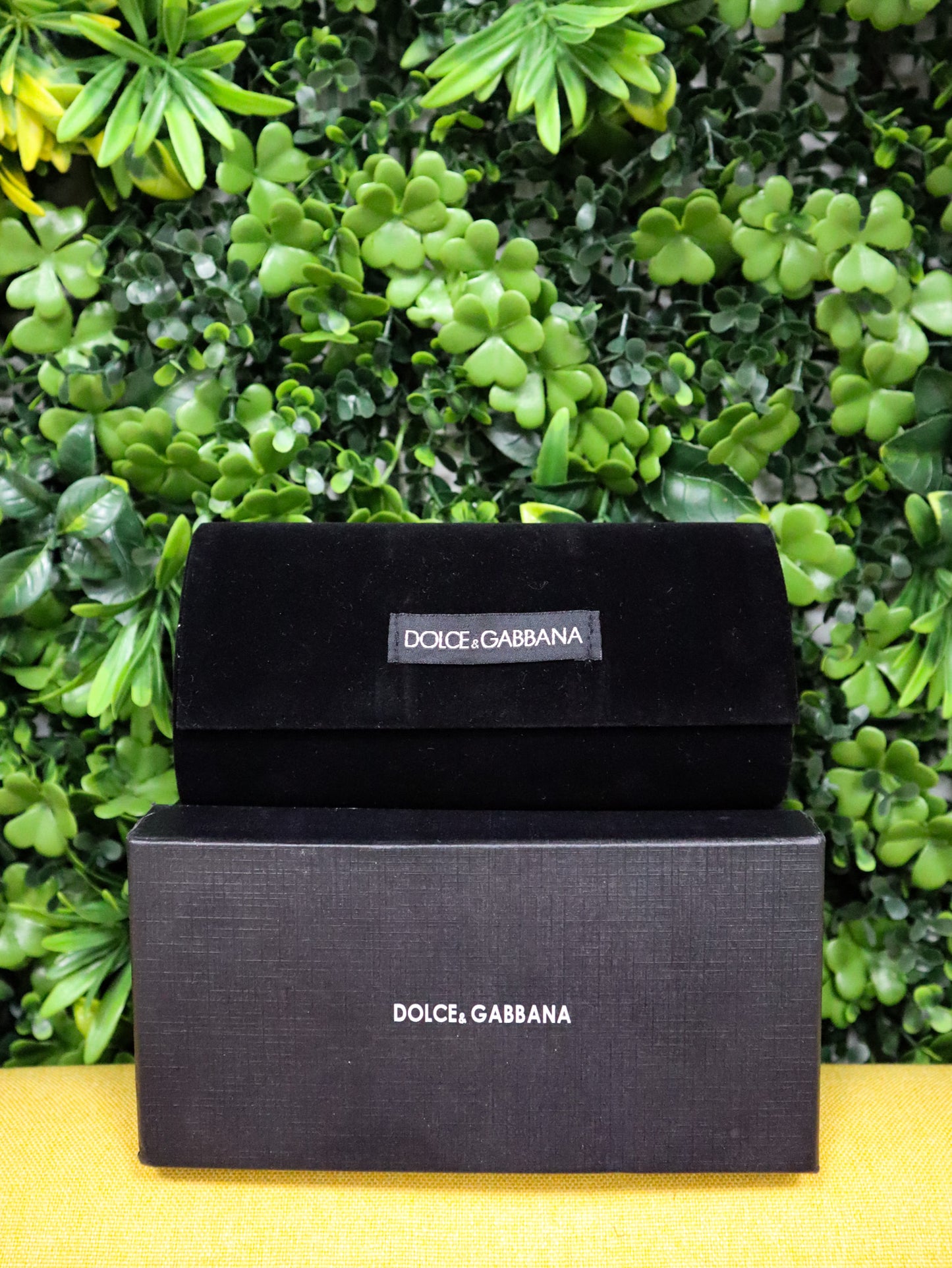 DOLCE & GABBANA Occhiali sole rettangolari geometrici neri