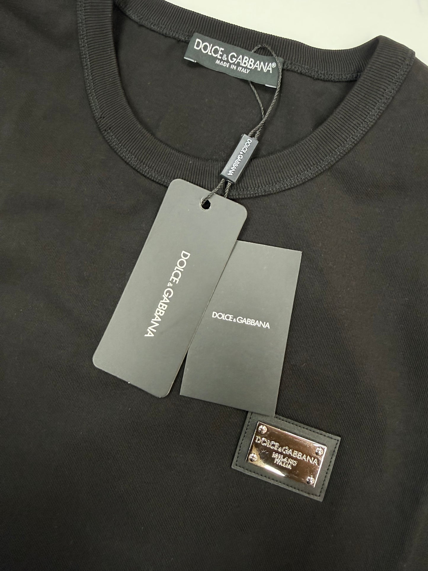 DOLCE&GABBANA Logo Plaque T-Shirt Black