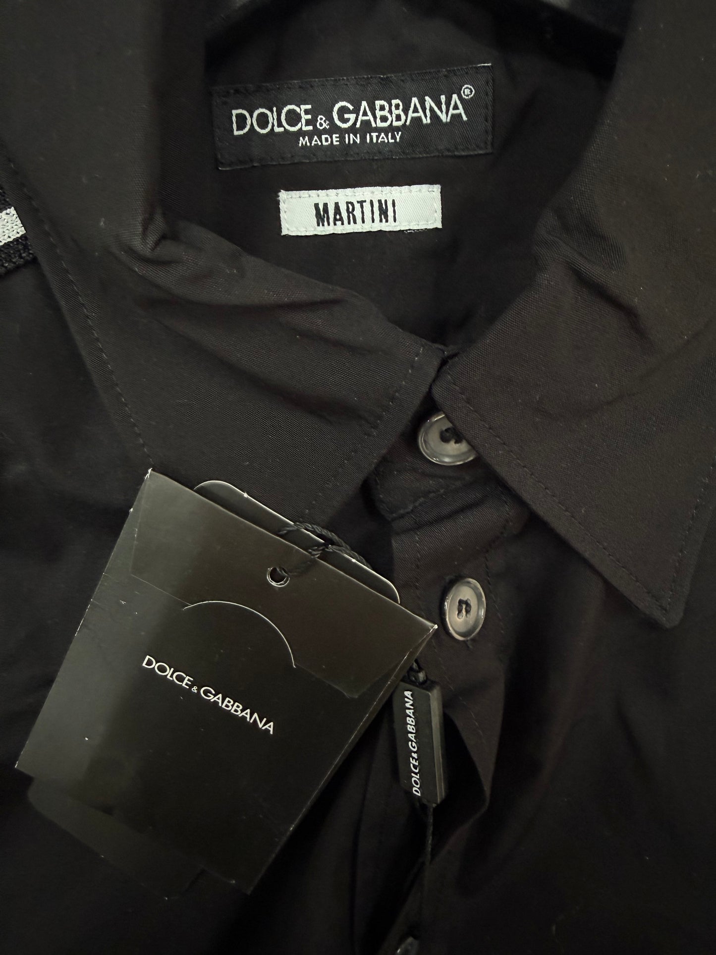 Dolce & Gabbana Camicia DG Logo Tape nera