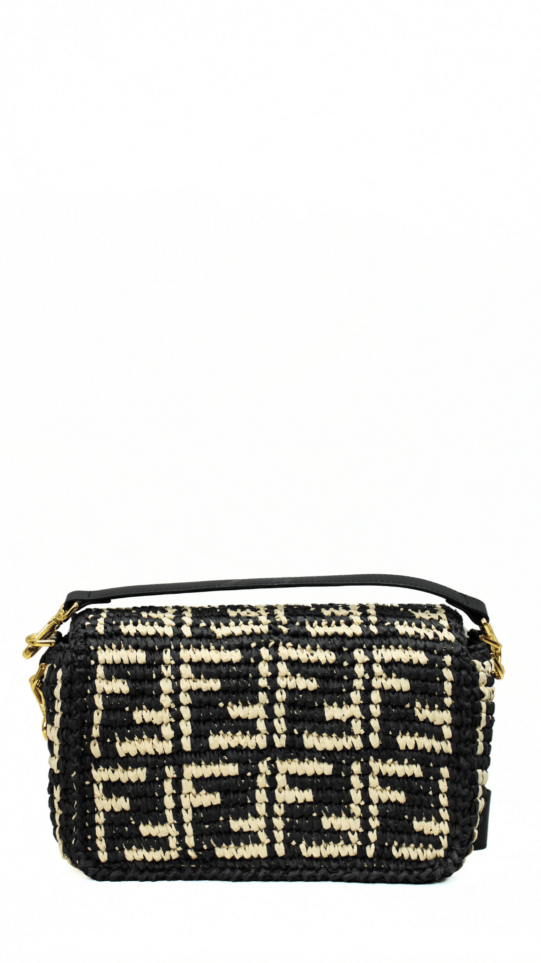 FENDI Baguette Natural Black Crossbody