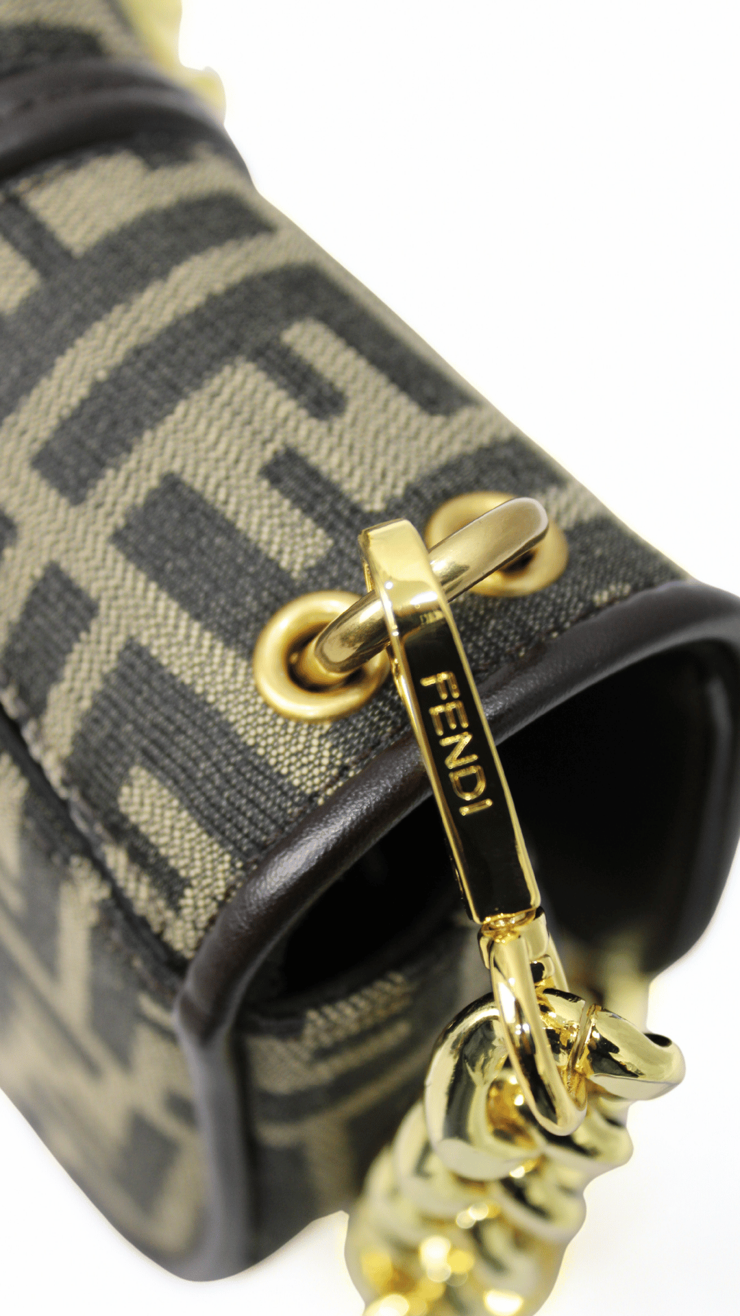 FENDI Medium C'mon FF Jacquard Shoulder Bag