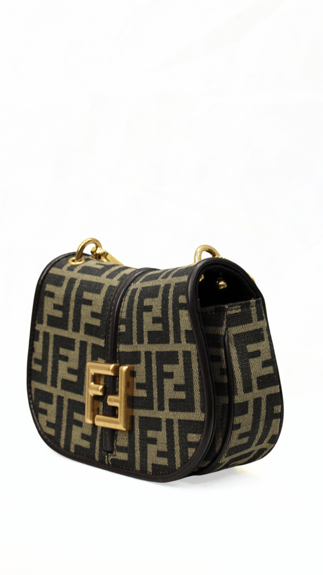 FENDI Medium C'mon FF Jacquard Shoulder Bag
