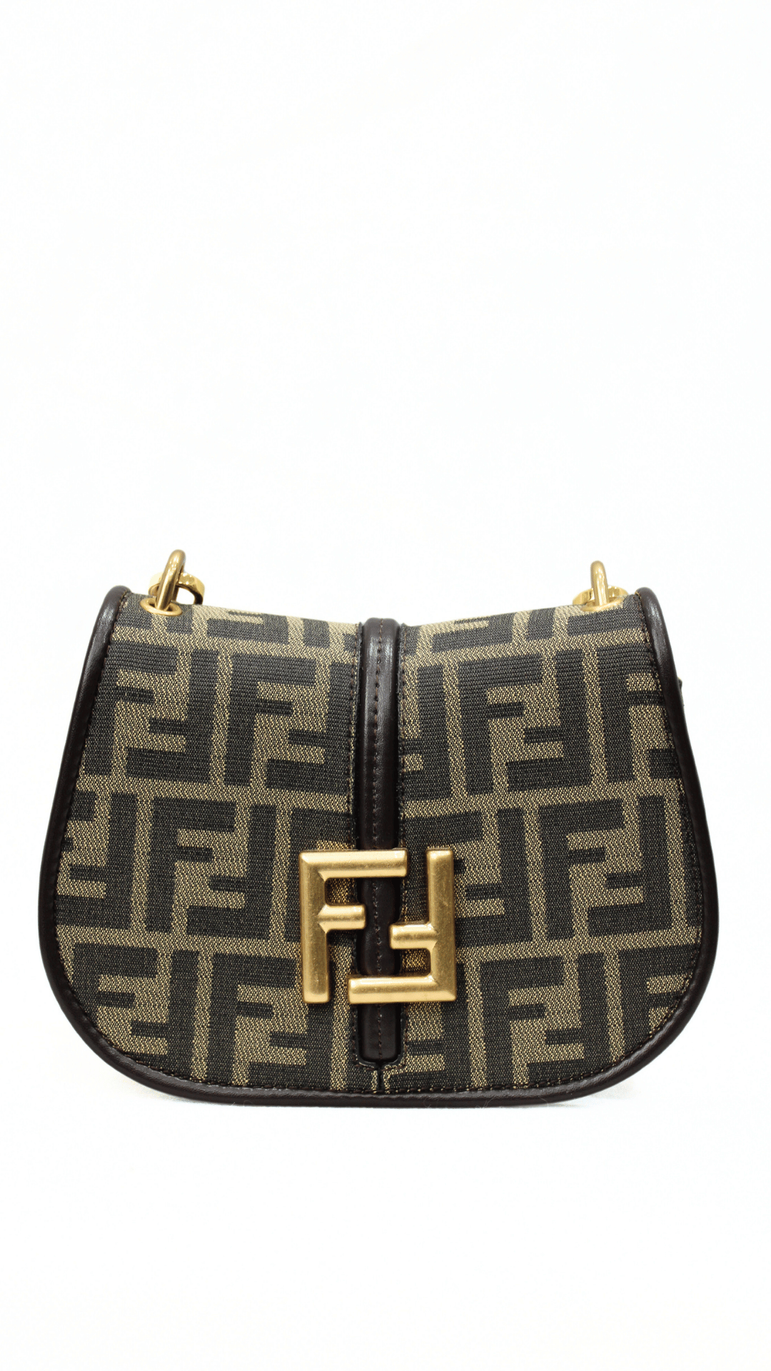FENDI Medium C'mon FF Jacquard Shoulder Bag