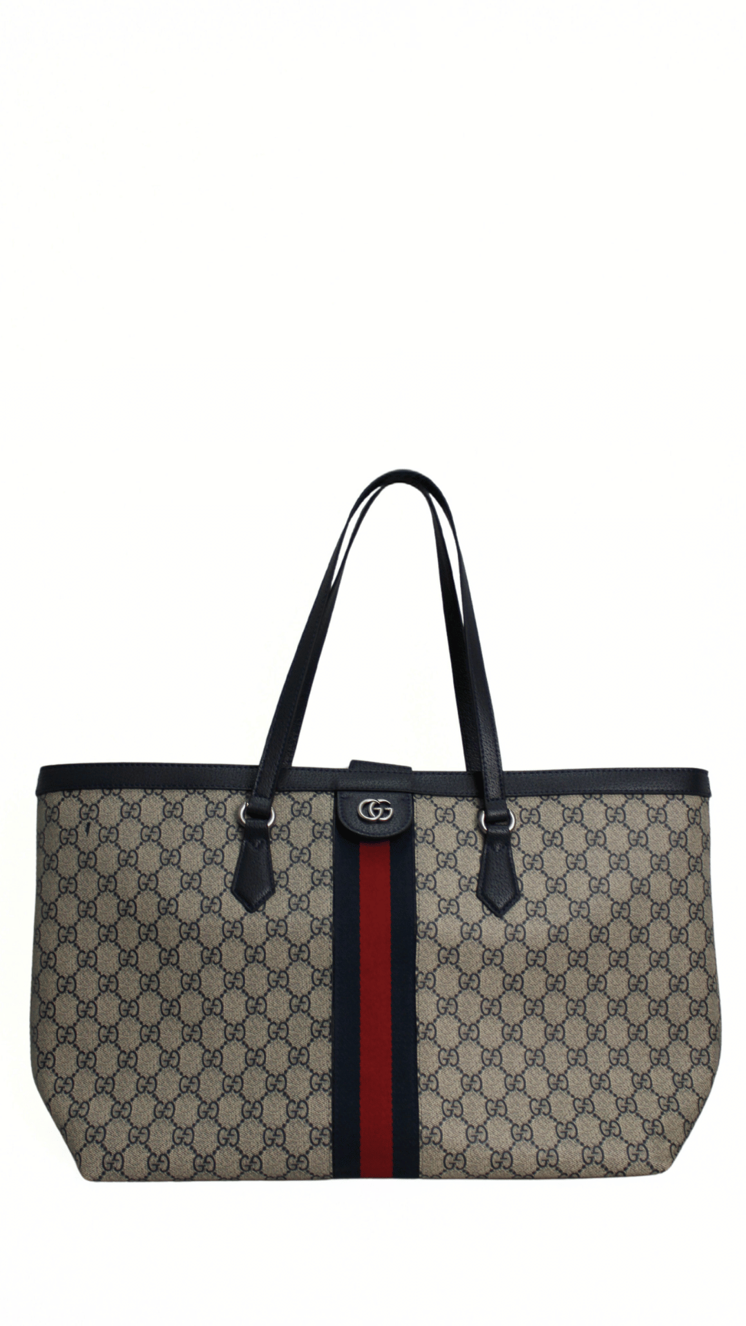 GUCCI Borsa shopping Ophidia GG beige e blu