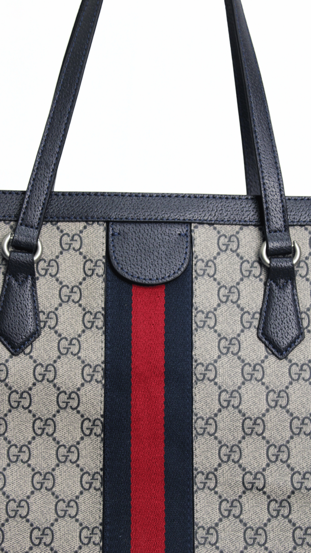 GUCCI Borsa shopping Ophidia GG beige e blu