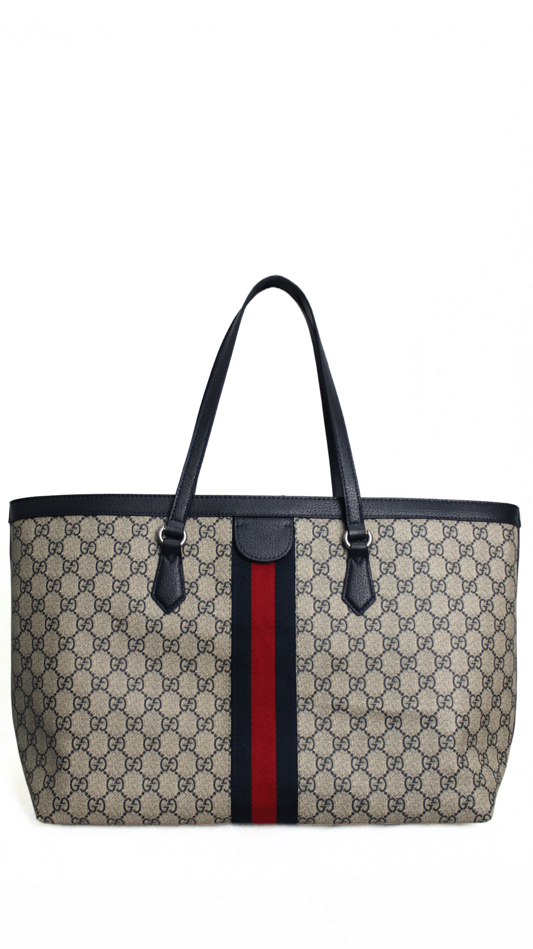 GUCCI Borsa shopping Ophidia GG beige e blu