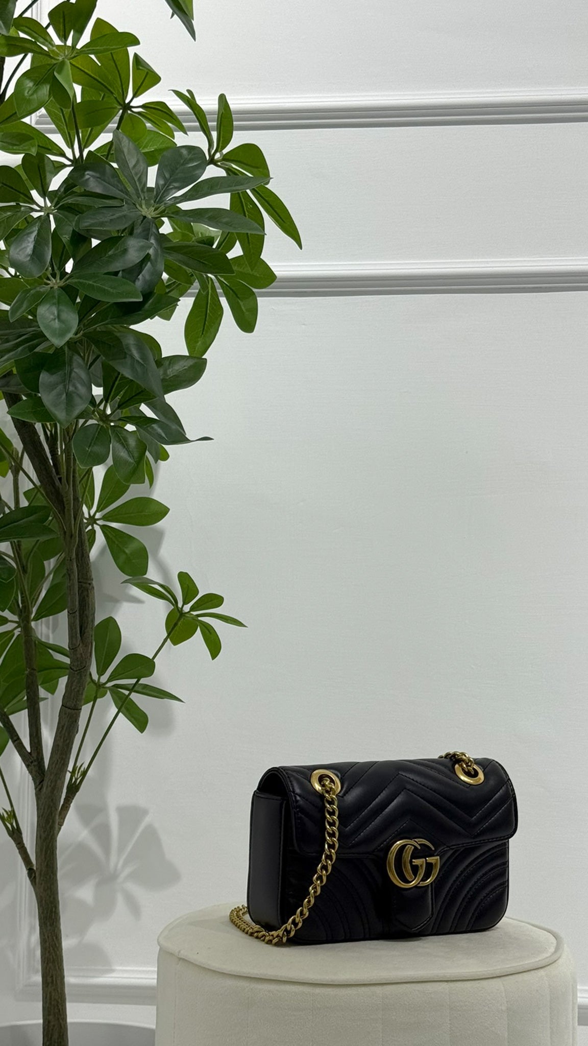 GUCCI Borsa a spalla Marmont nera