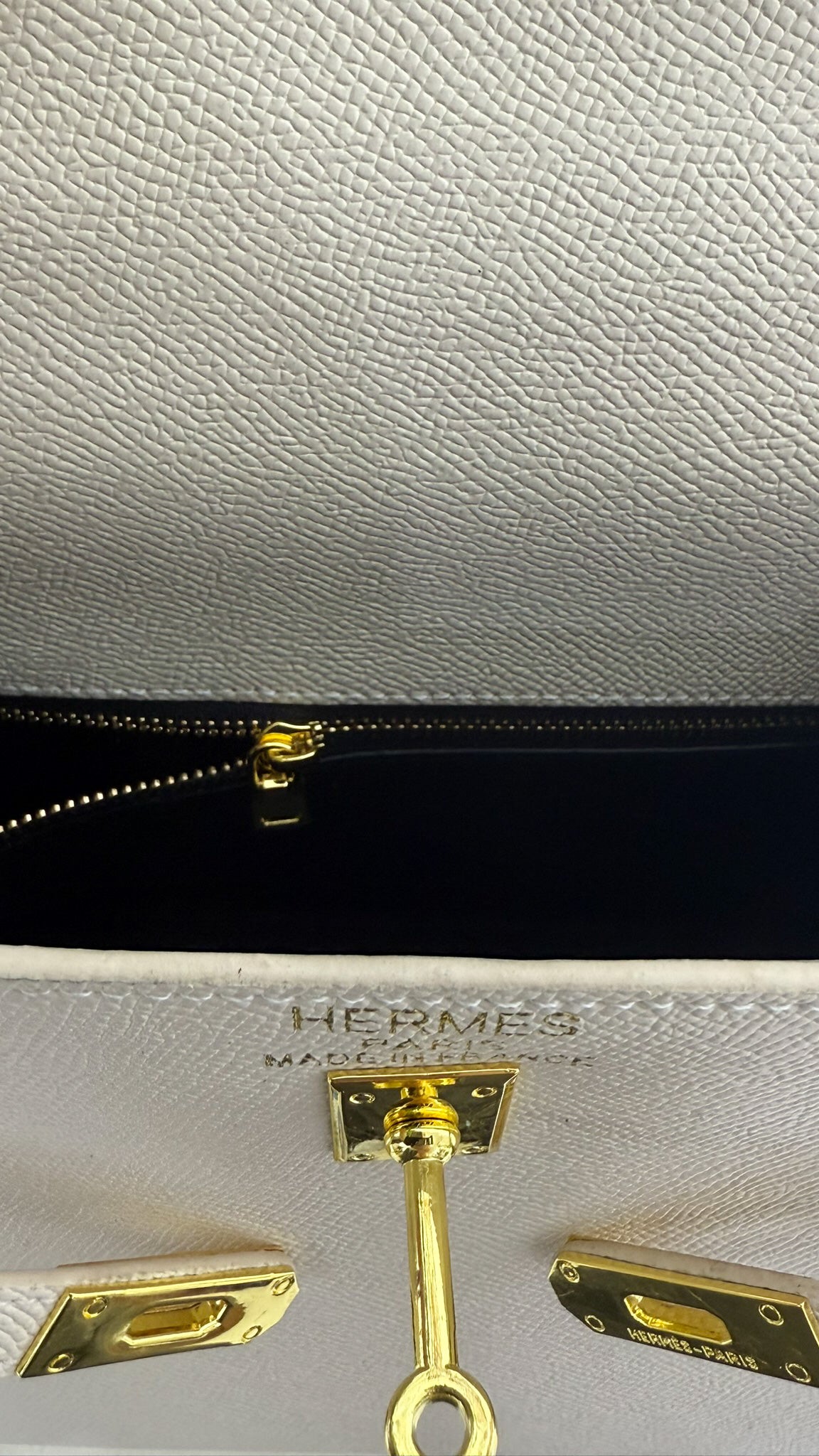 HERMES Borsa Kelly panna