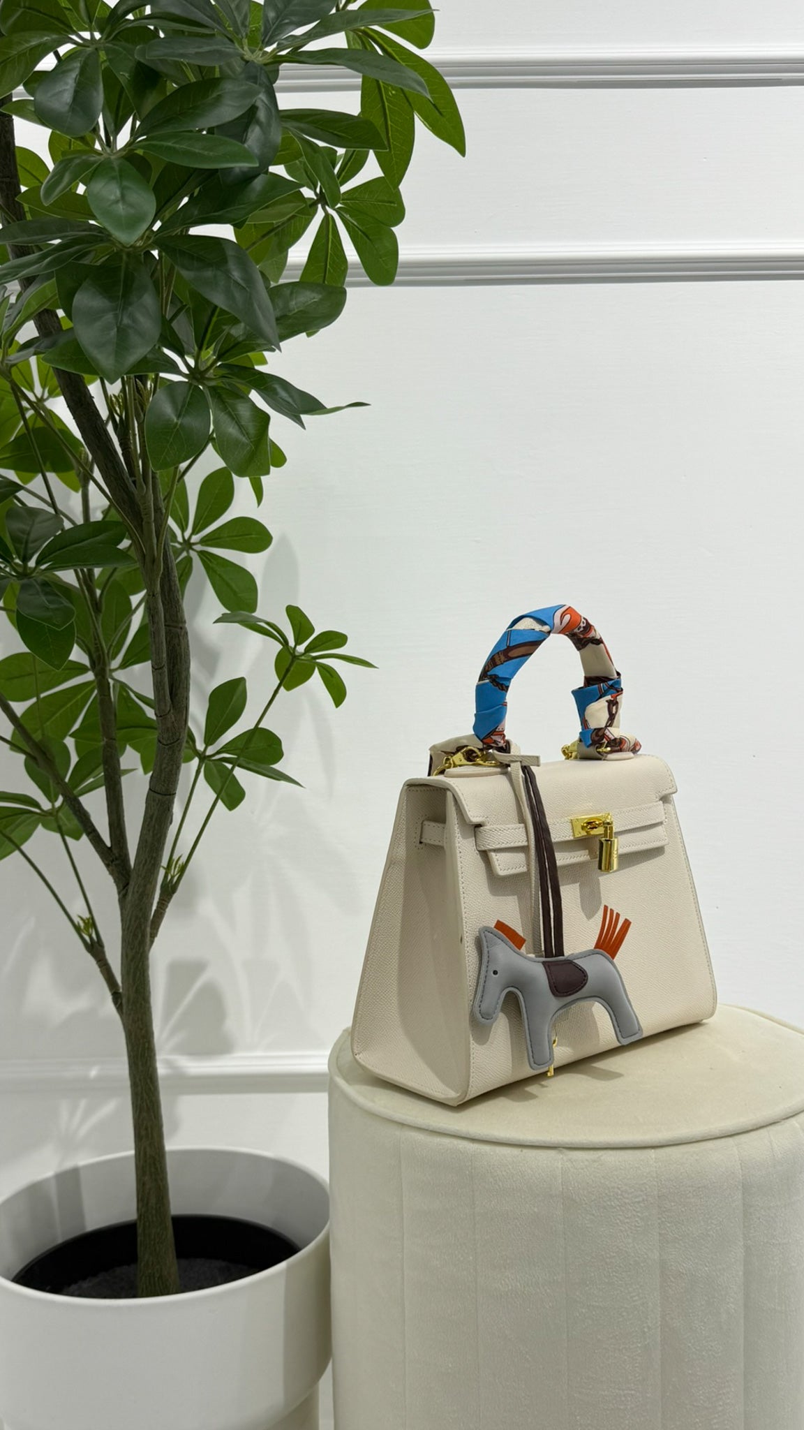 HERMES Borsa Kelly panna