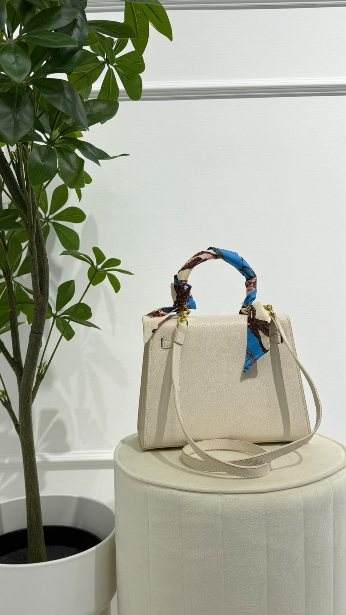 HERMES Borsa Kelly panna