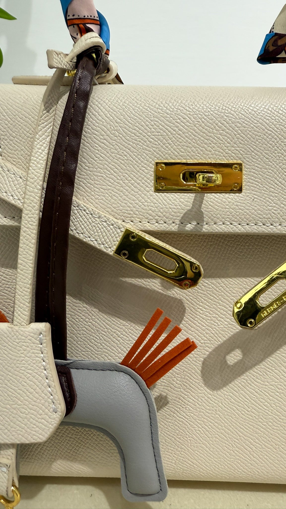 HERMES Borsa Kelly panna