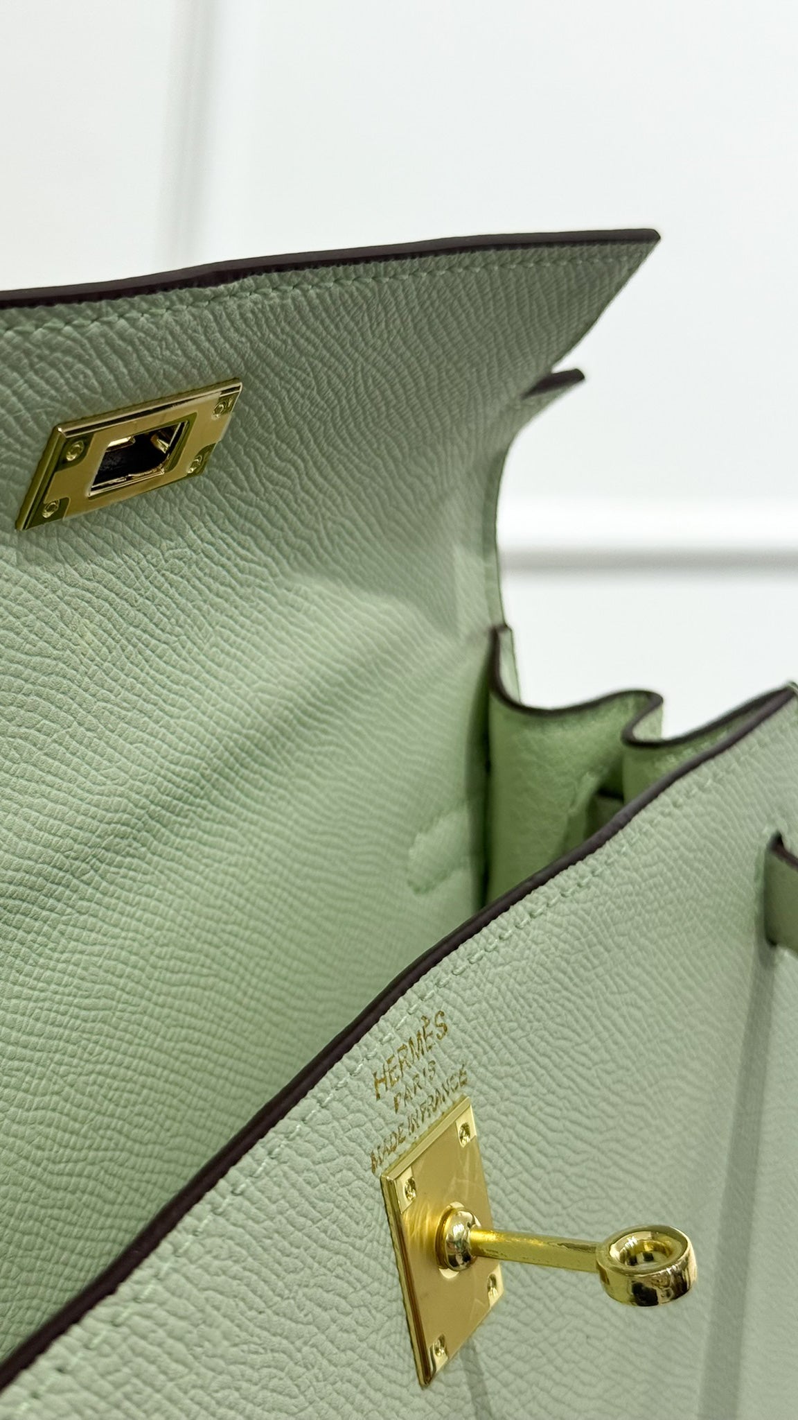 HERMES Borsa Kelly verde mela