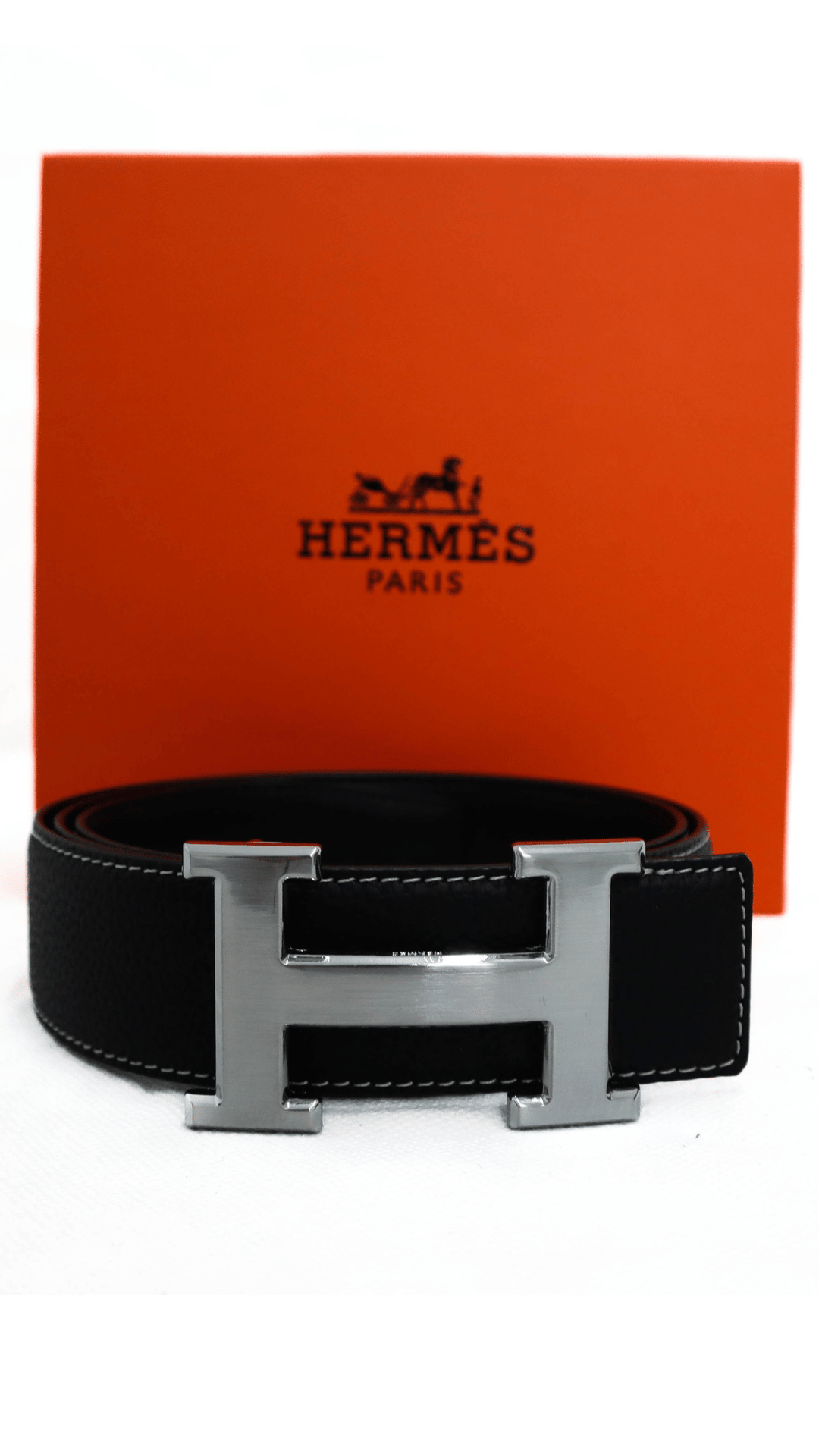 HERMES Cintura fibbia argento