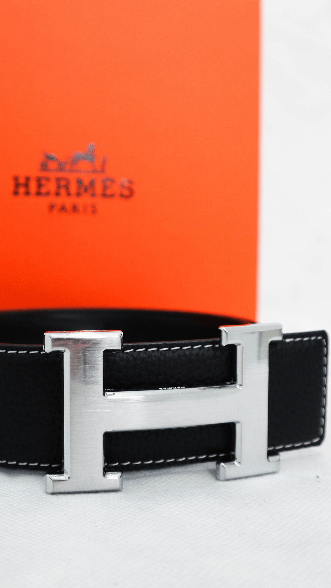 HERMES Cintura fibbia argento