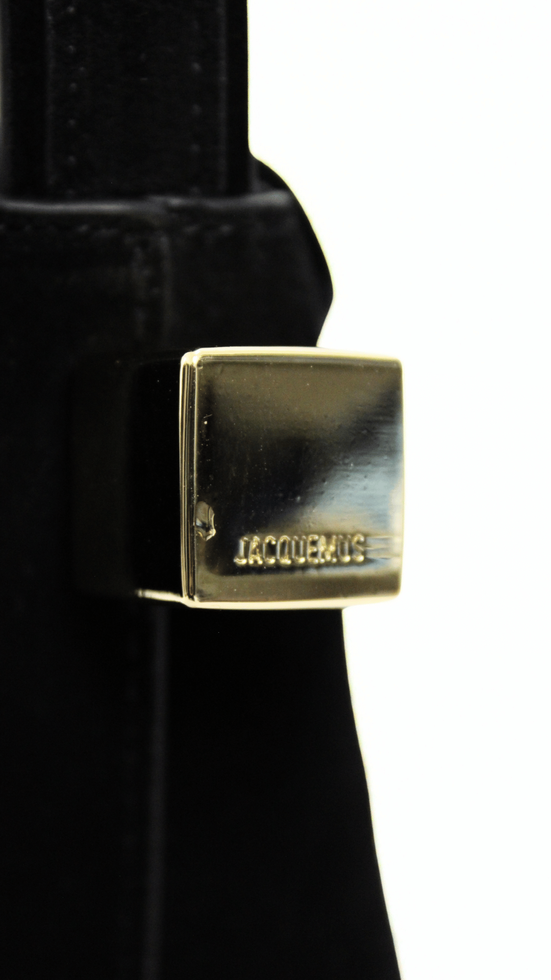 JACQUEMUS Pochette Luz in Camoscio Nero