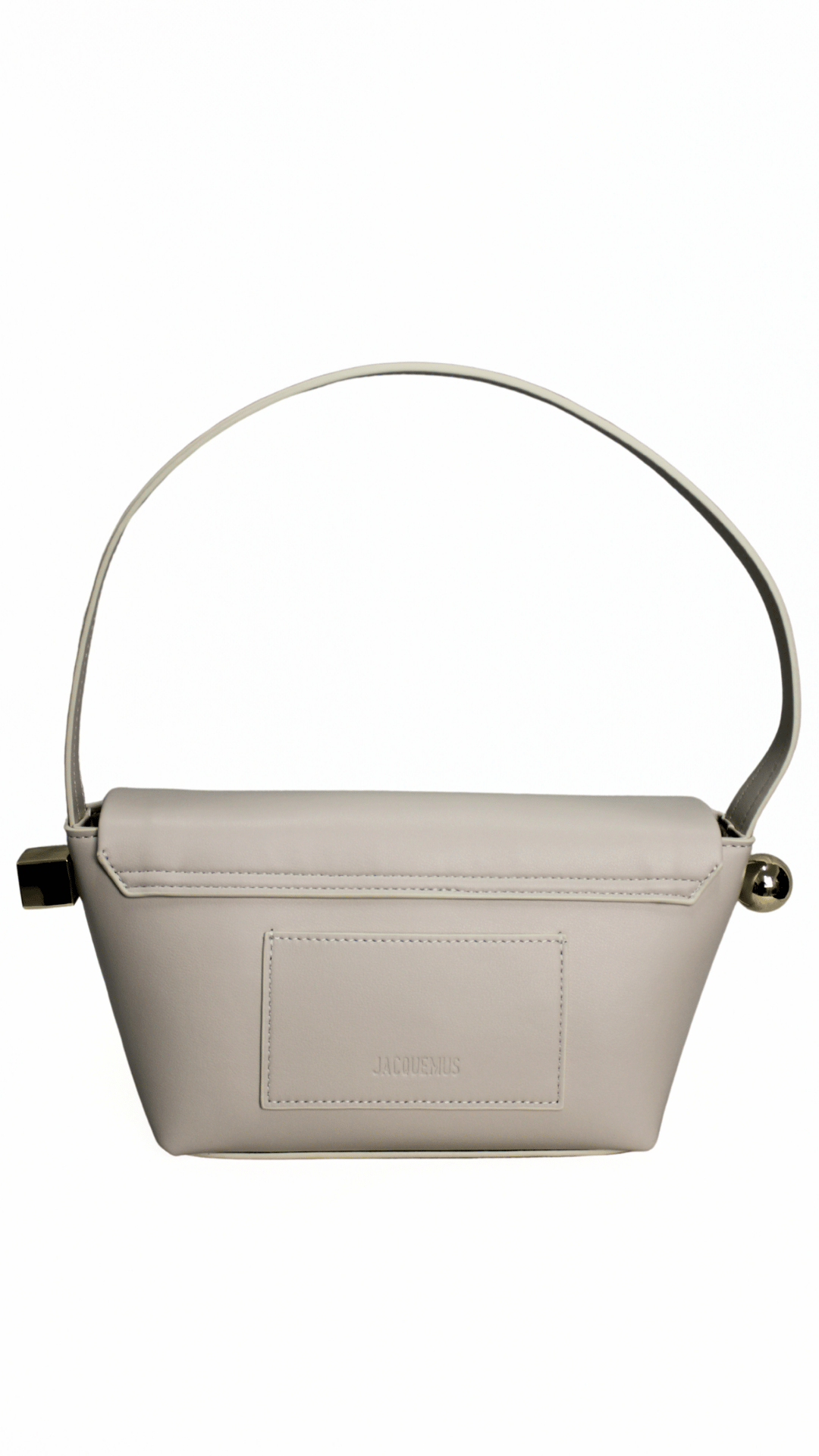 JACQUEMUS Pochette Luz in Camoscio bianca