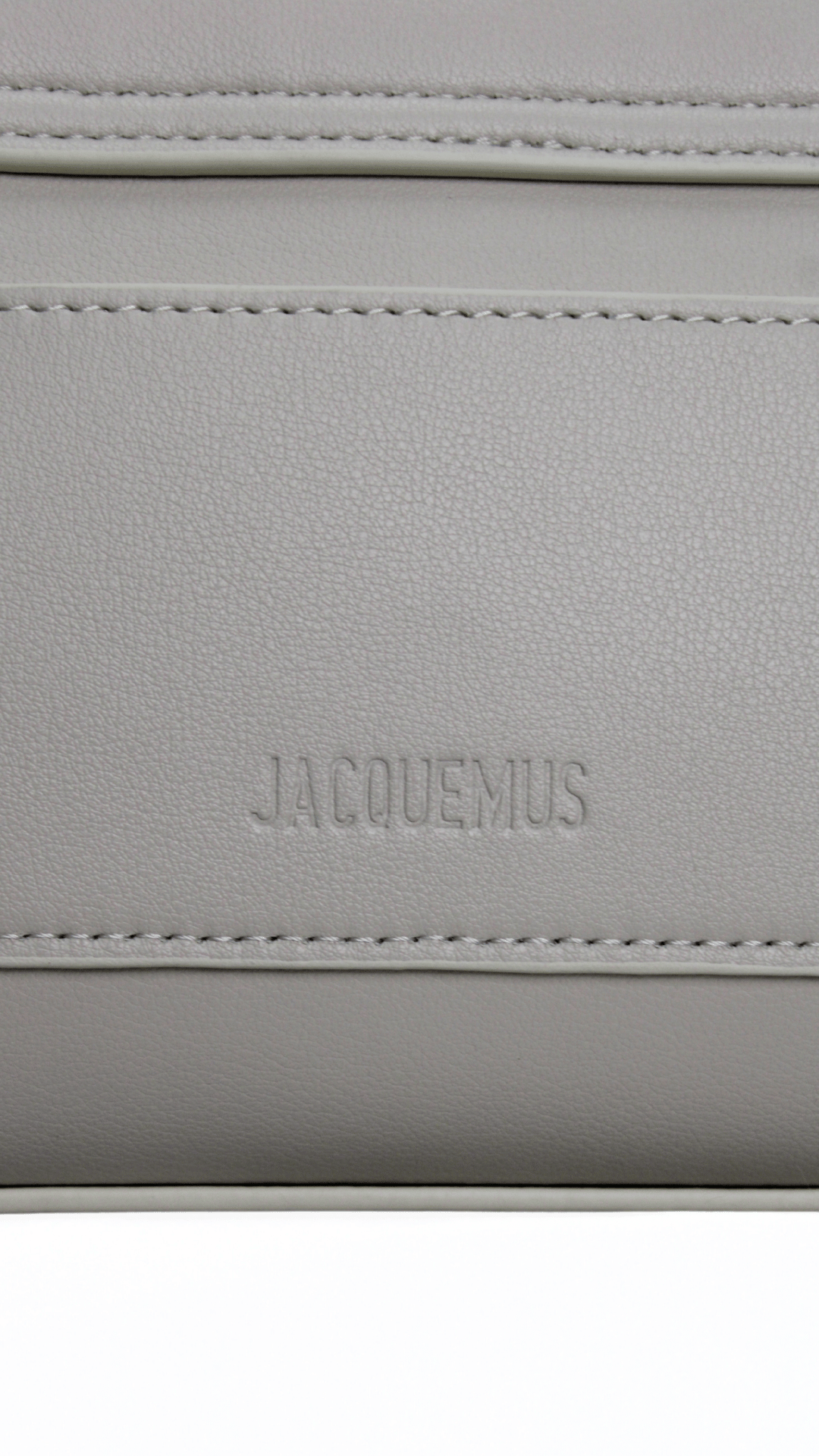 JACQUEMUS Pochette Luz in Camoscio bianca