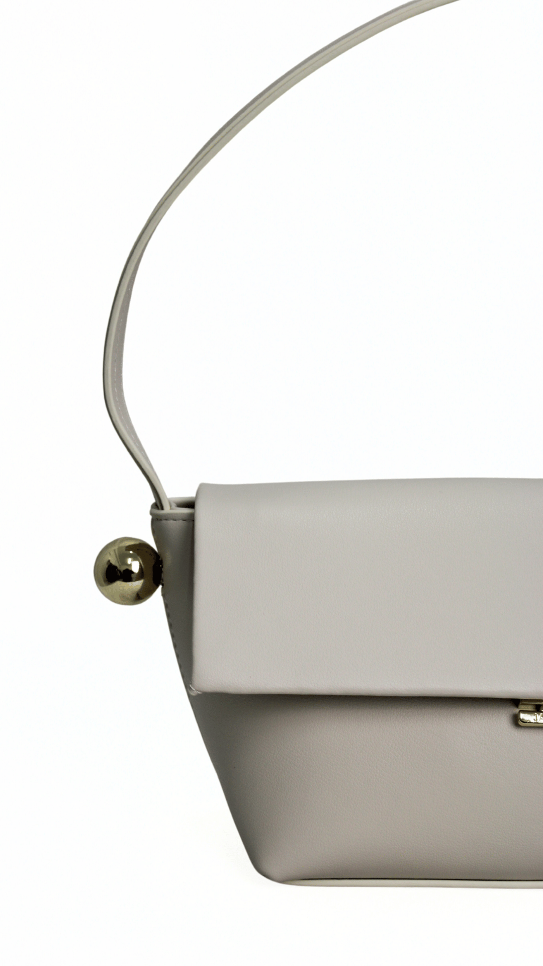 JACQUEMUS Pochette Luz in Camoscio bianca
