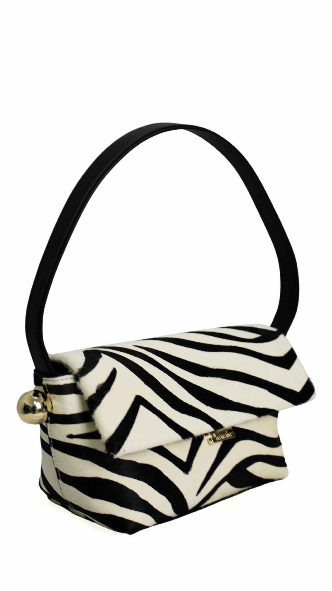 JACQUEMUS Pochette Luz in Camoscio zebrata