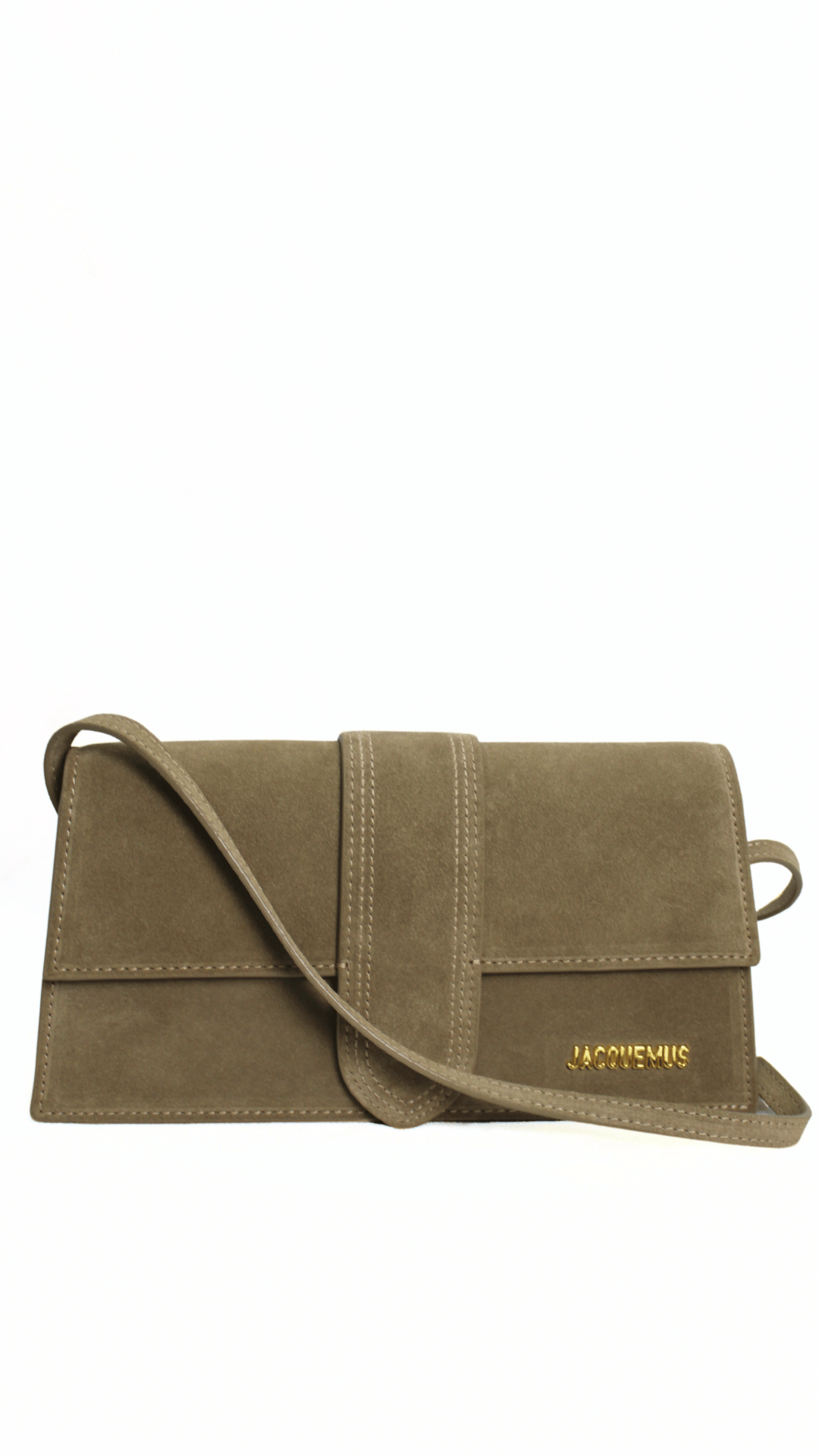 JACQUEMUS Tracolla Le Grand Bambino scamosciato verde