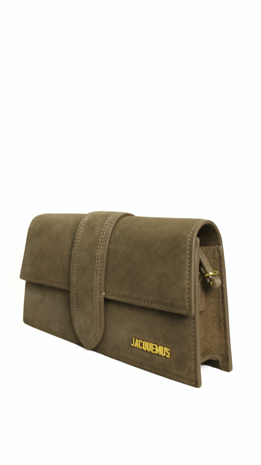 JACQUEMUS Tracolla Le Grand Bambino scamosciato verde