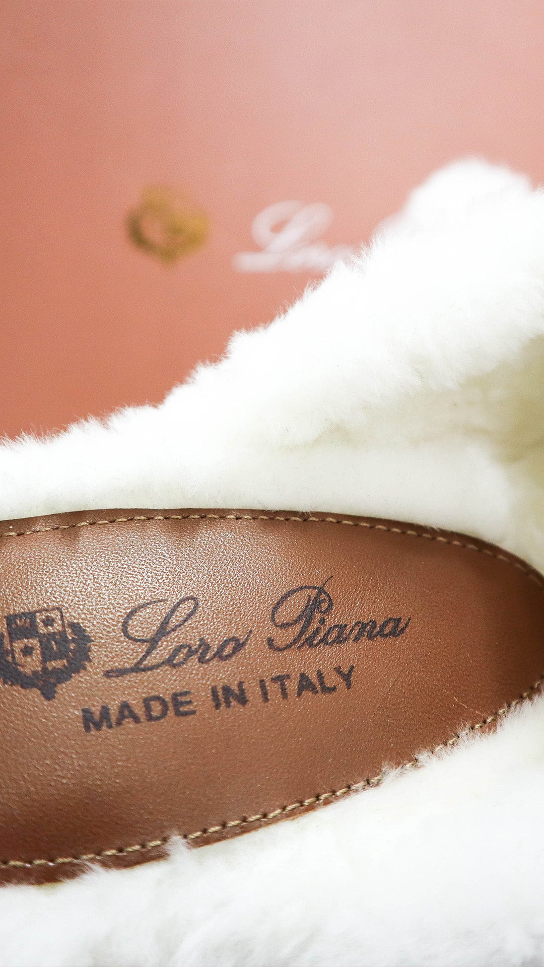 LORO PIANA Mocassini Babouche Charms Walk Suède Rust