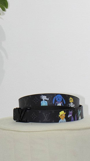 Louis Vuitton Cintura Friends Reversible Belt in Monogram grigio