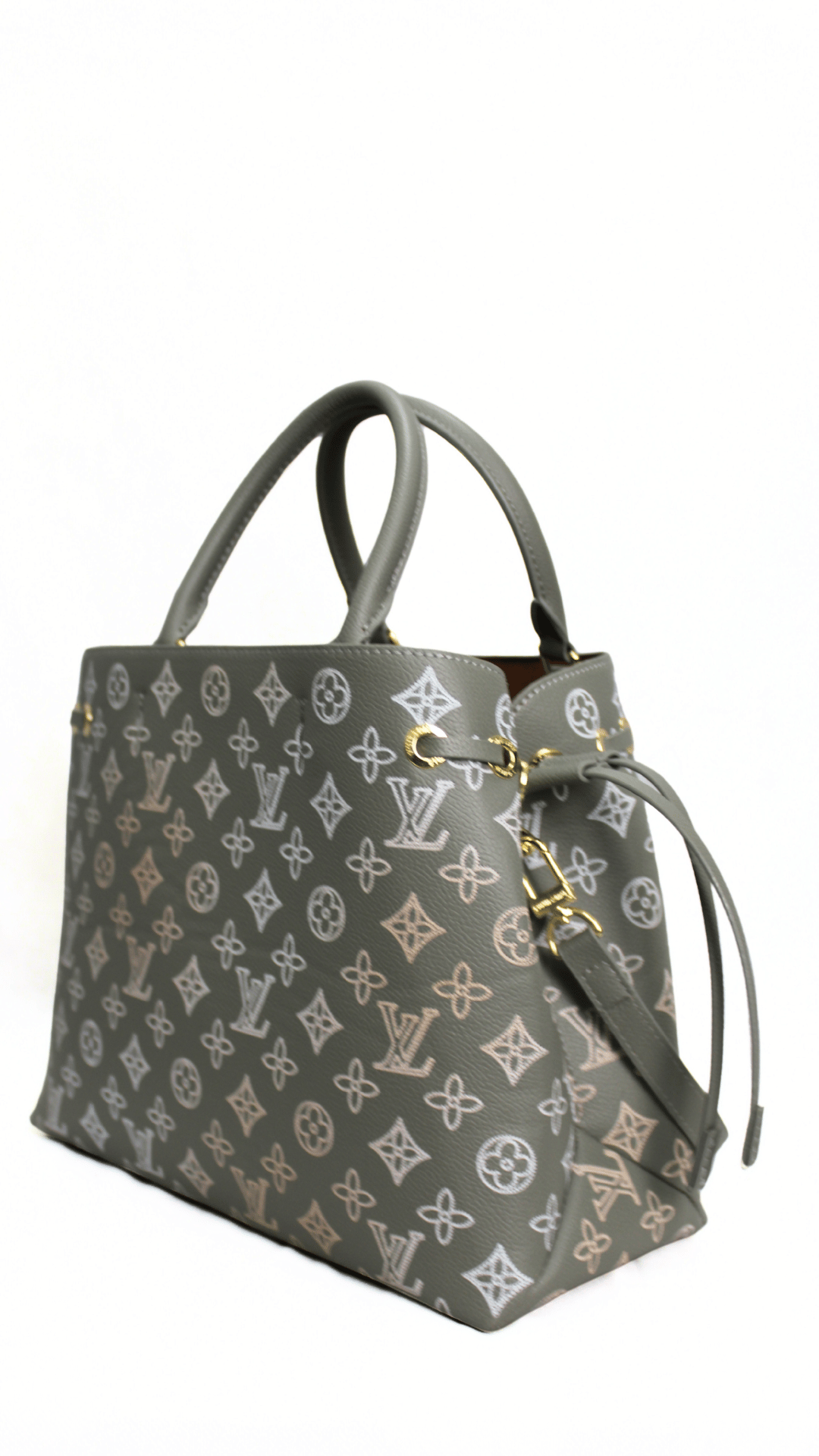 Louis Vuitton Borsa Mahina Flight Mode Bella Tote grigia