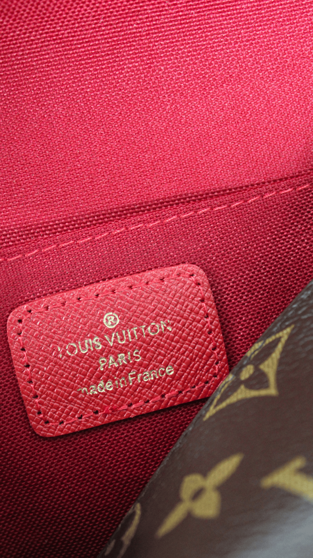 Louis Vuitton Pochette Felicie Monogram interni rossi
