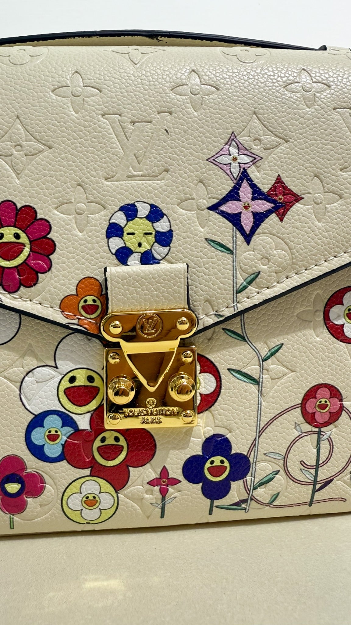 Louis Vuitton Pochette Métis Pelle Monogram Empreinte panna