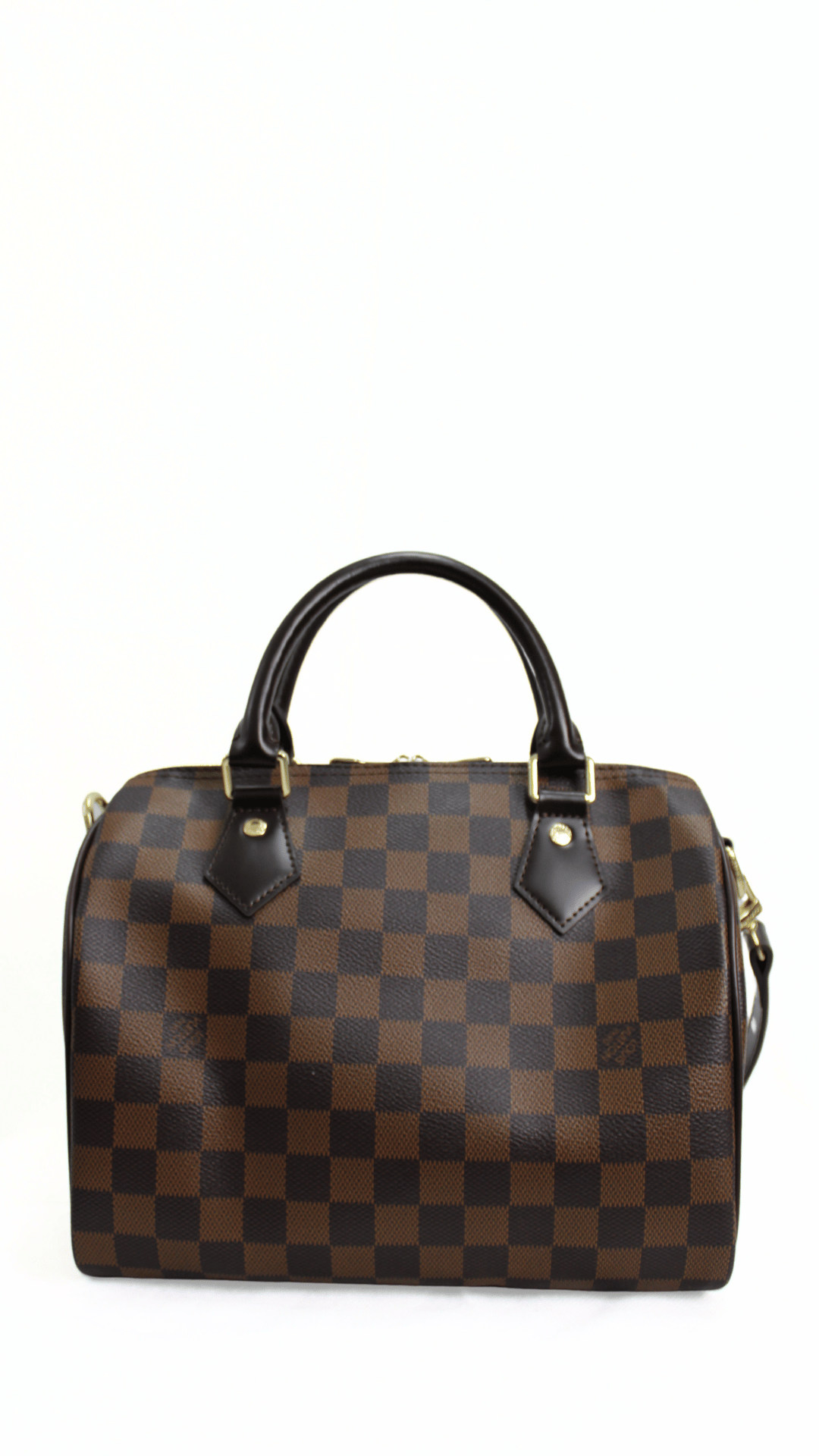 Louis Vuitton Speedy 25 Bandouliere Damier Ebene Shoulder Bag Brown