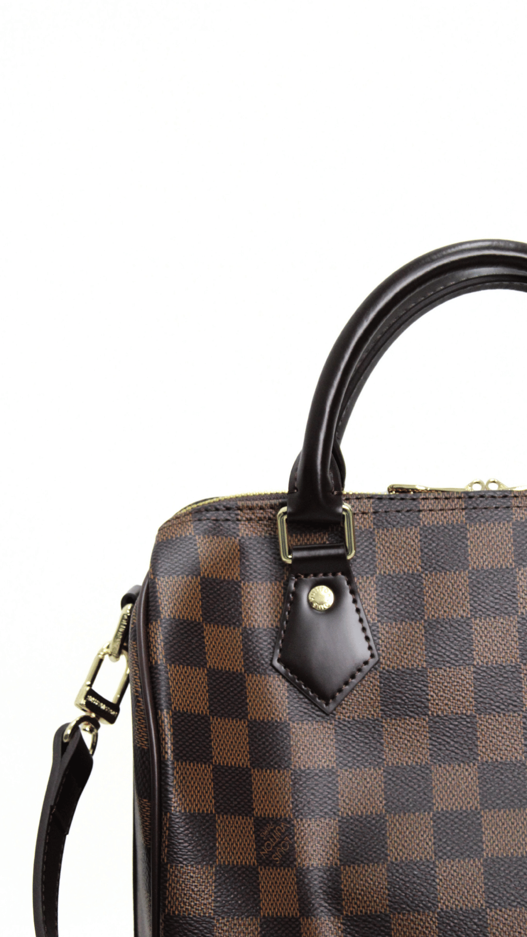 Louis Vuitton Speedy 25 Bandouliere Damier Ebene Shoulder Bag Brown