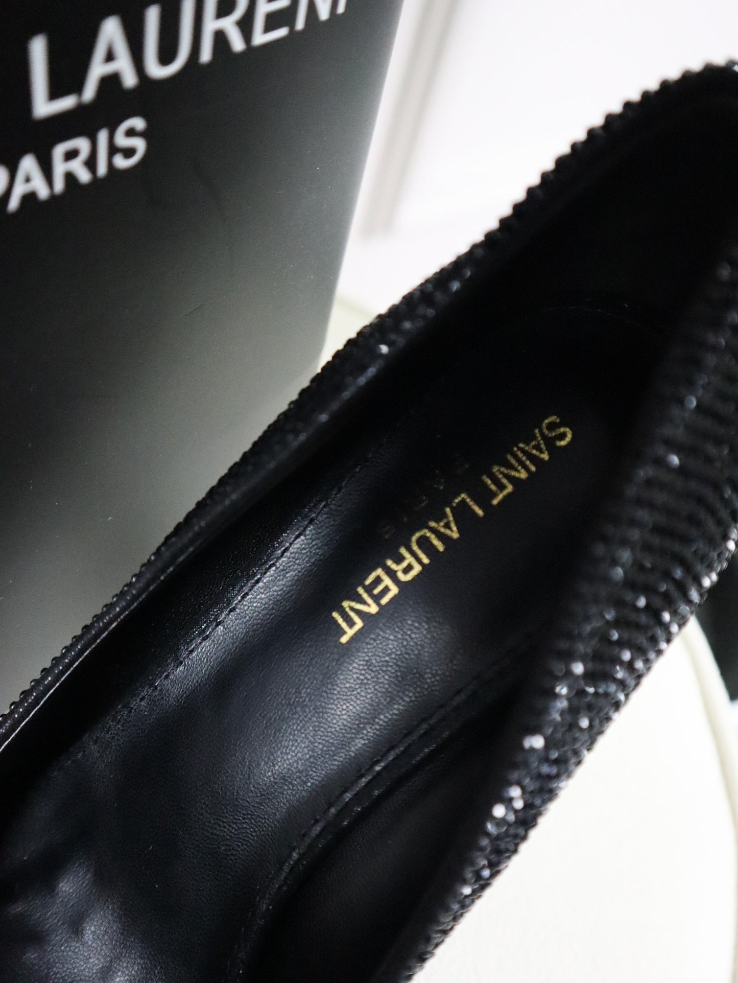 SAINT LAURENT Scarpetta nera con paillette