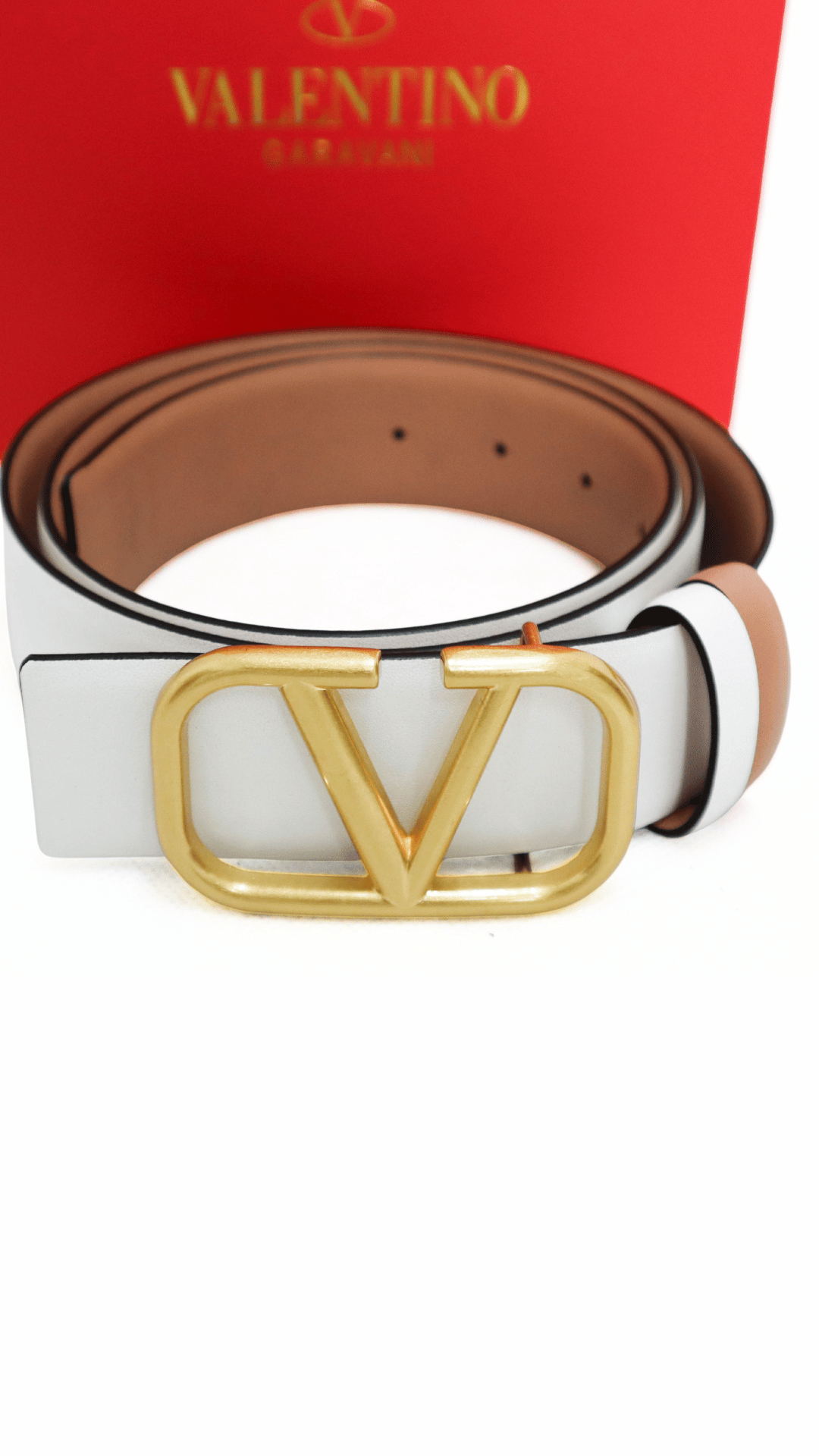 VALENTINO Cintura Vlogo Signature bianca