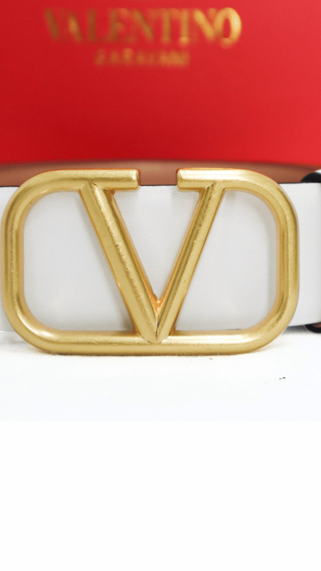 VALENTINO Cintura Vlogo Signature bianca