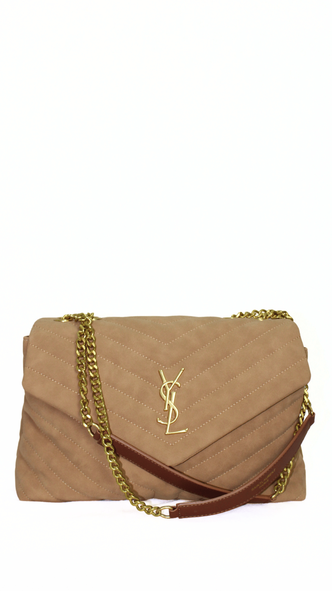 YSL LouLou scamosciata marrone
