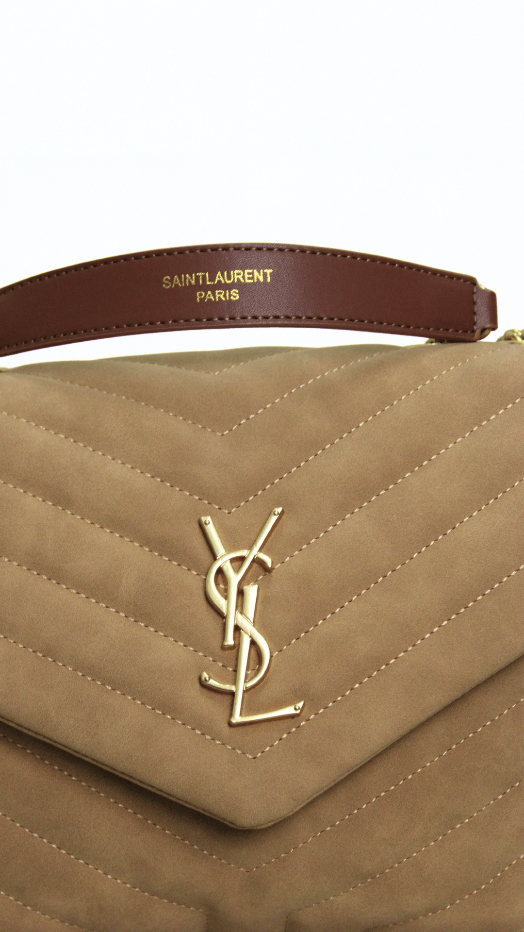 YSL LouLou scamosciata marrone