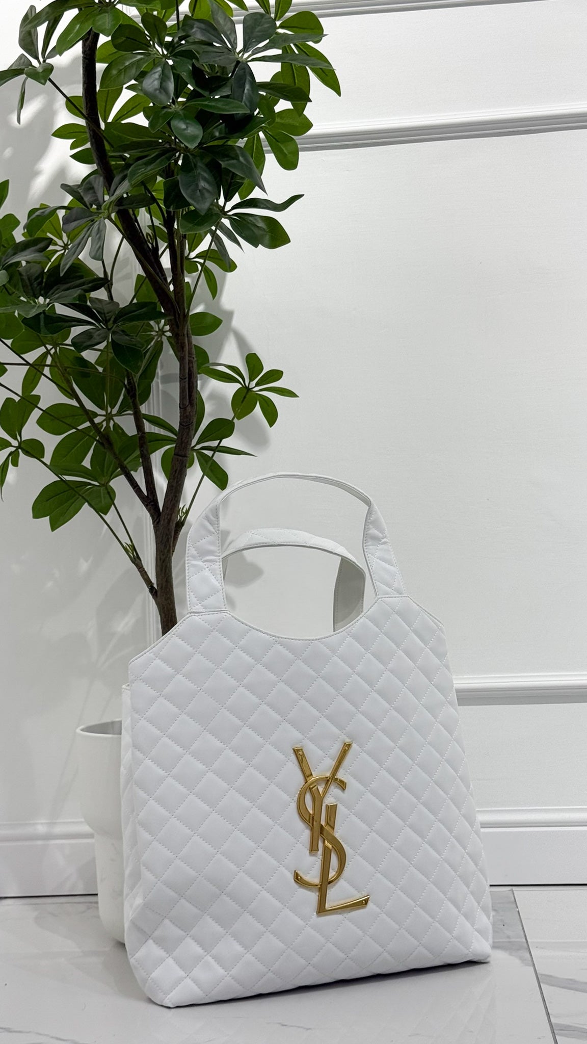 YSL bag icare plain bianca