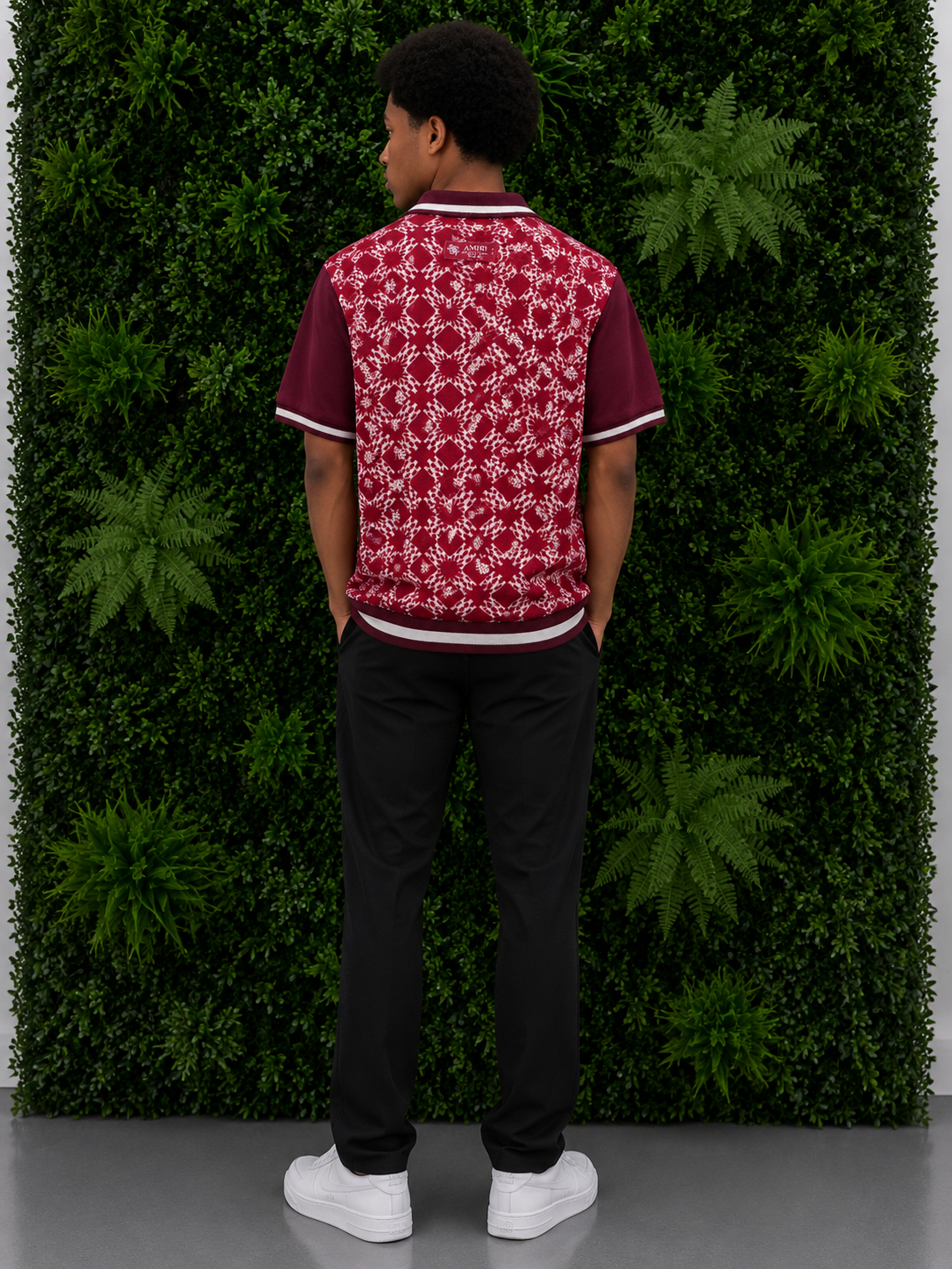 AMIRI MA Quad Polo Burgundy