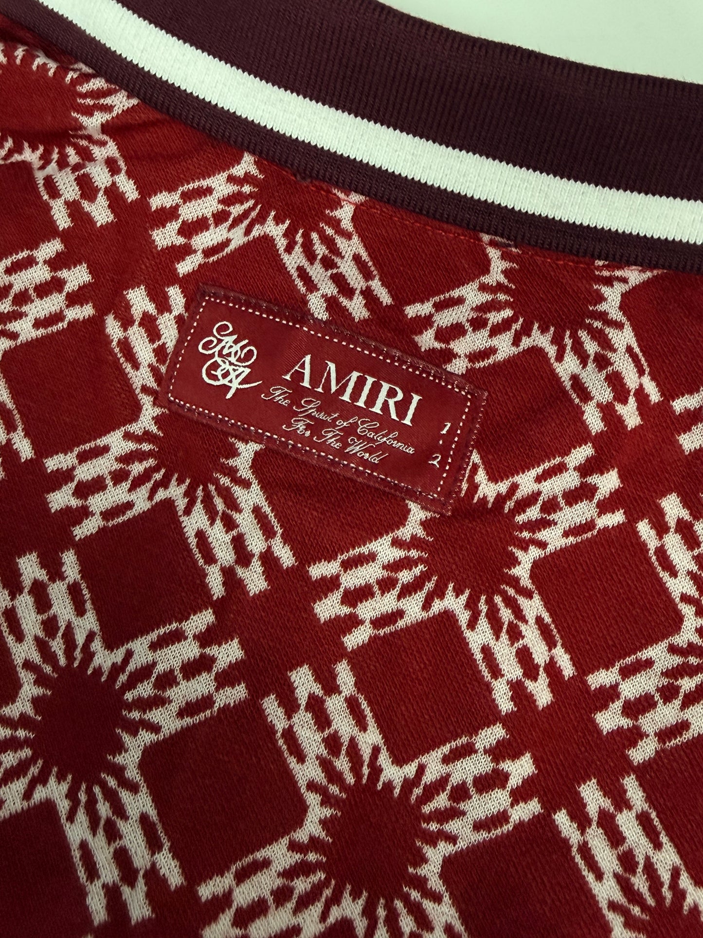 AMIRI MA Quad Polo Burgundy