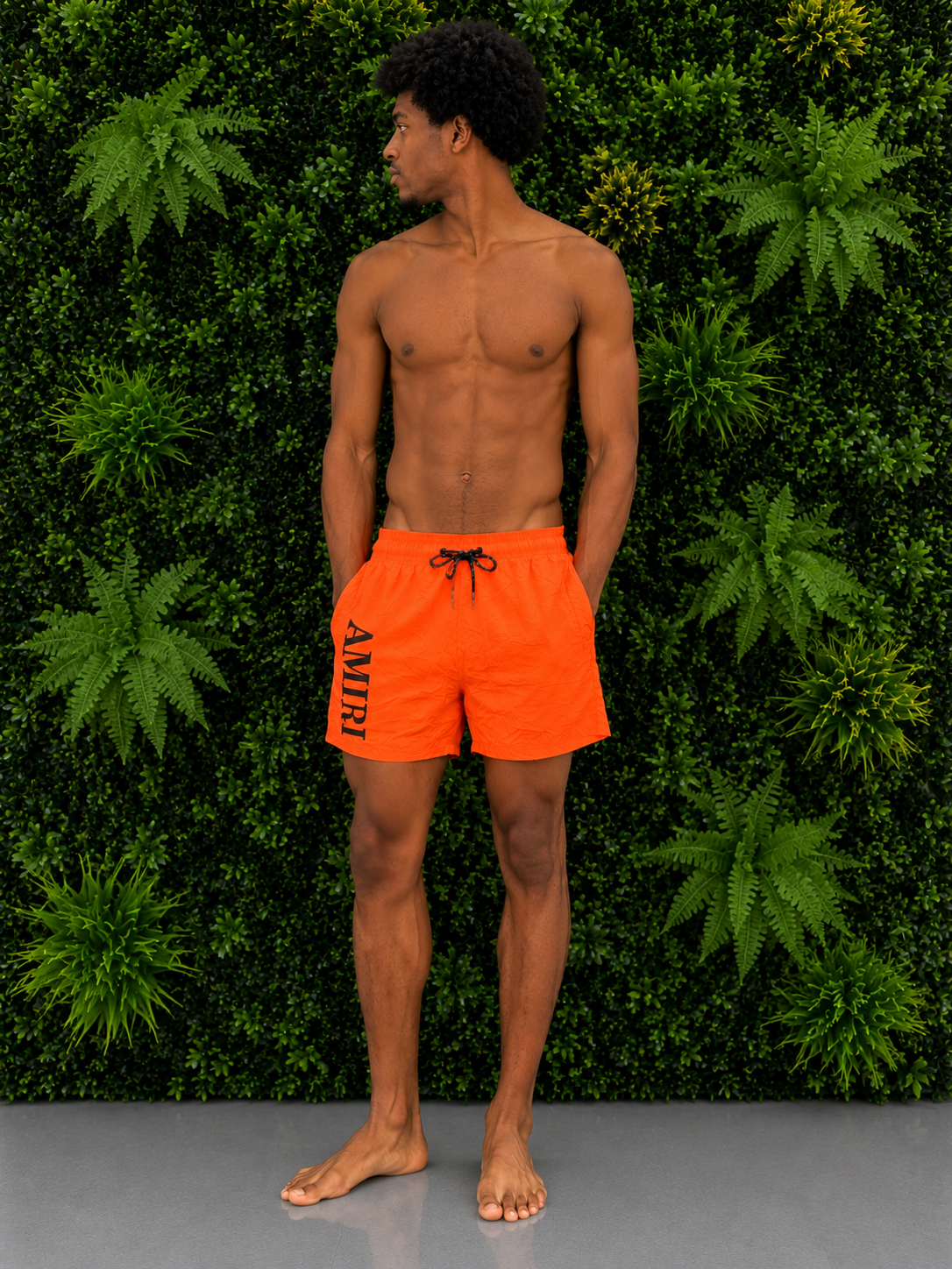 AMIRI Swim Shorts Logo Orange