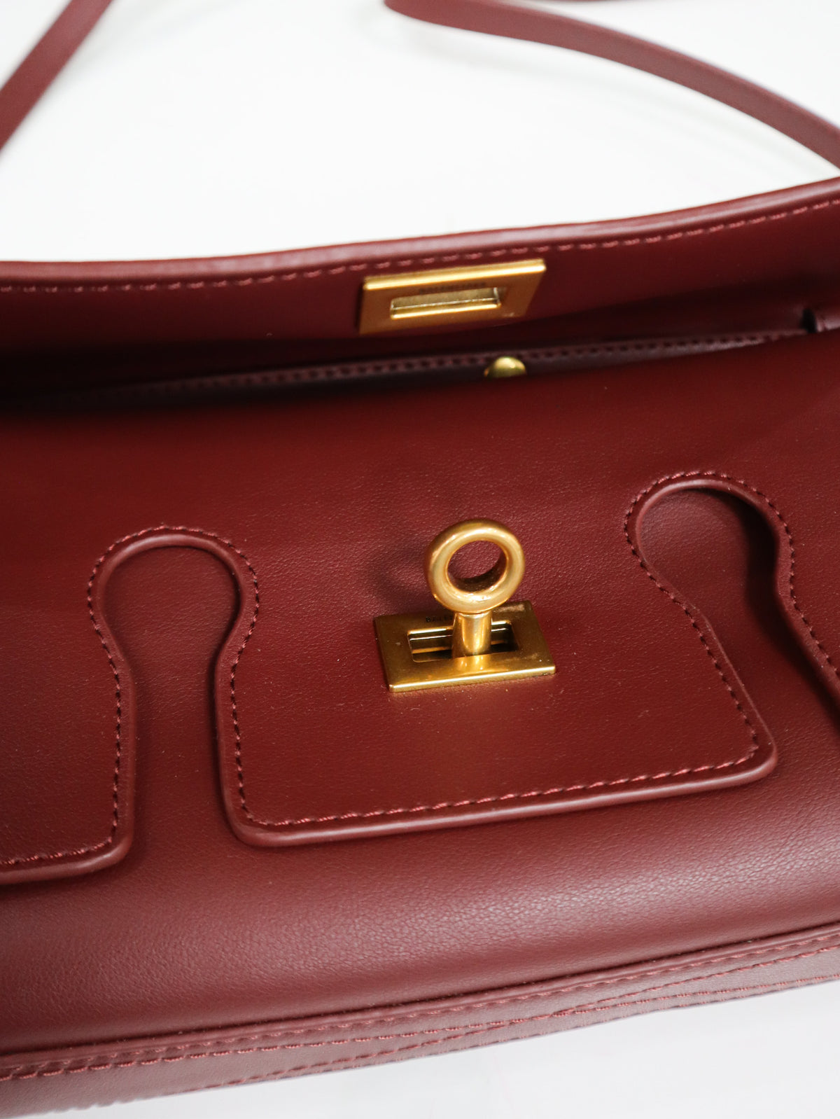 BALENCIAGA Borsa Bel Air Shoulder burgundy