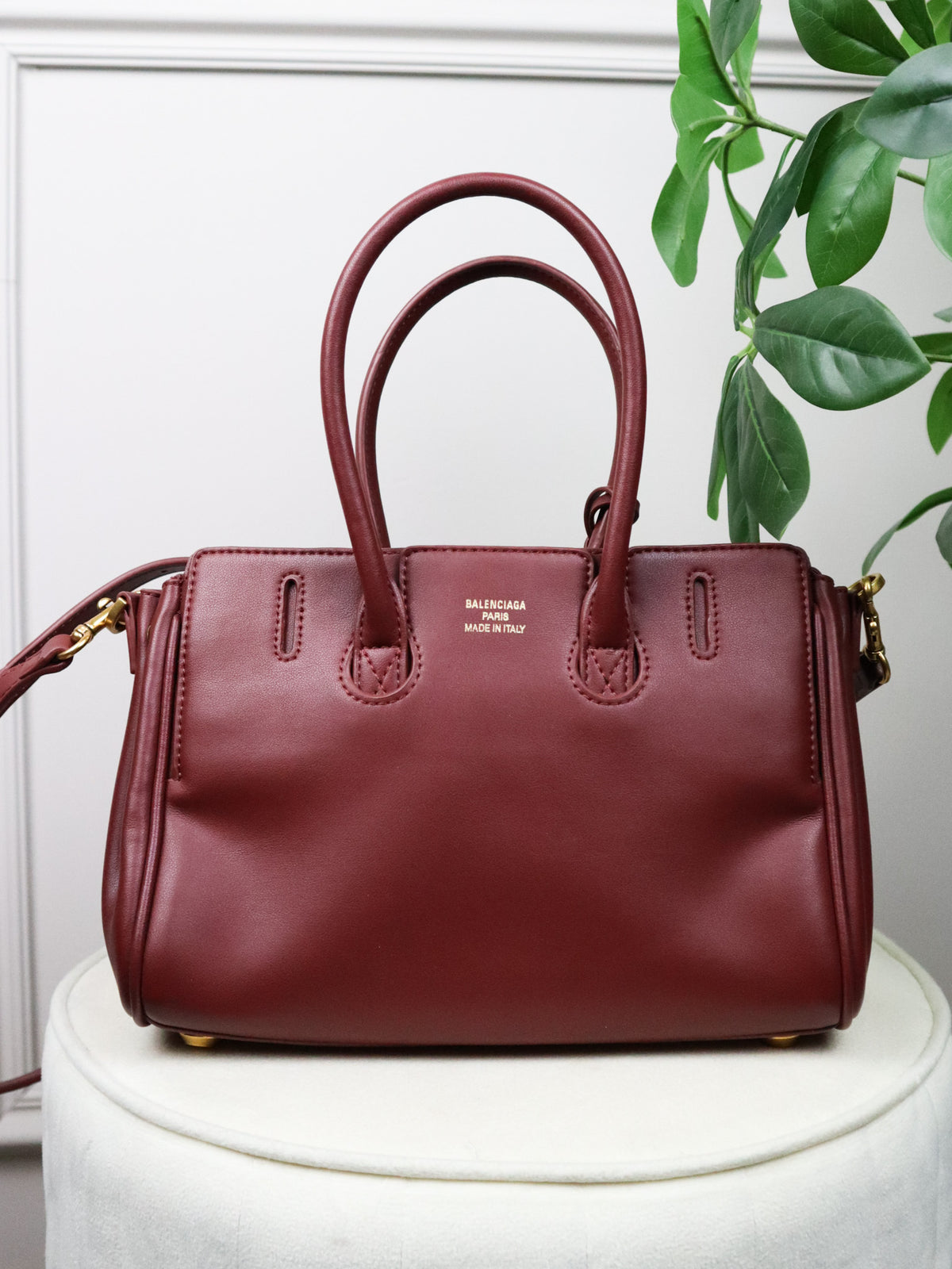 BALENCIAGA Borsa Bel Air mini Shoulder bordeaux