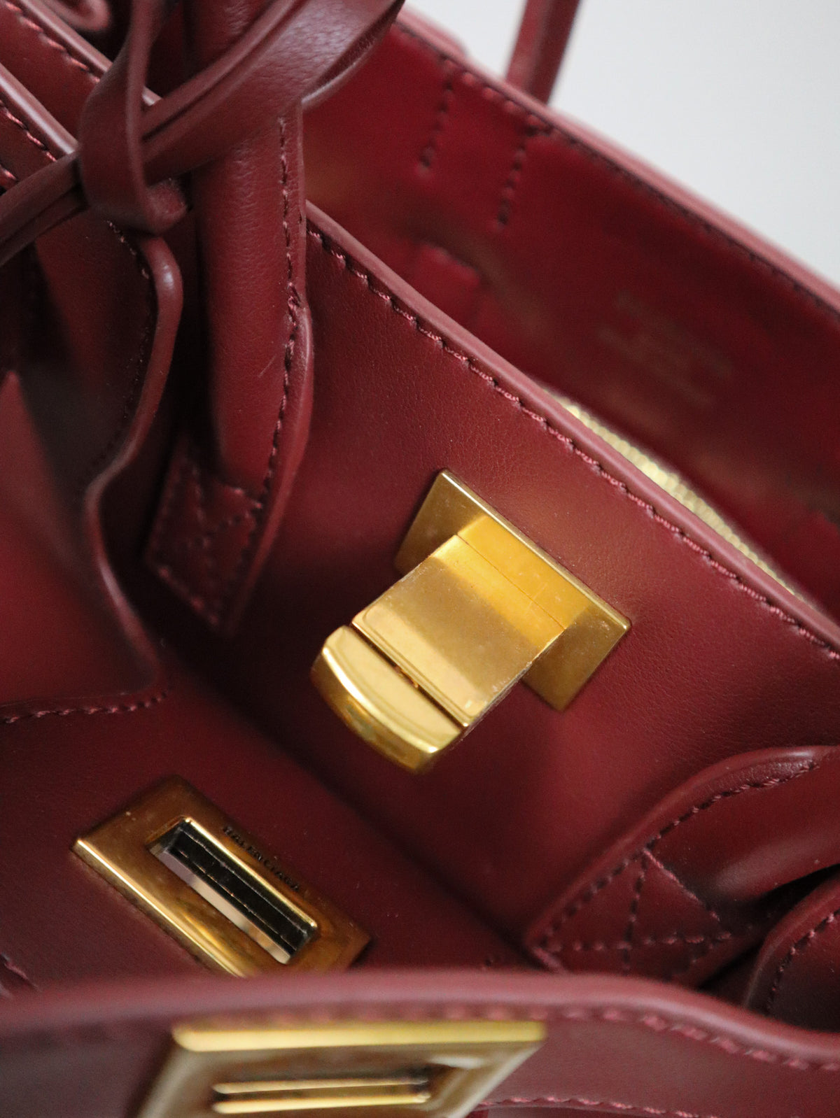 BALENCIAGA Borsa Bel Air mini Shoulder bordeaux