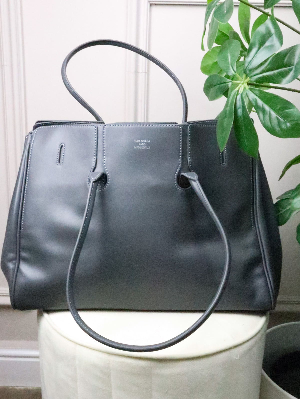 BALENCIAGA Borsa Bel Air mini Shoulder grigio antracite